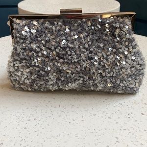 Brand New Silver Sequin Evening Bag